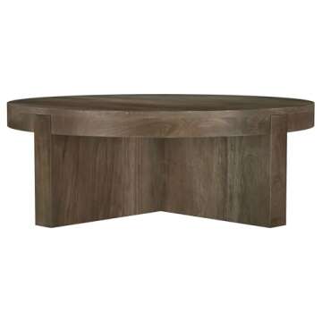 Coaster Home Furnishings Kinkaid Round Solid Mango Wood Coffee Table Brown