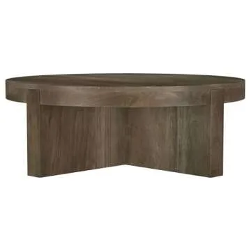 Coaster Home Furnishings Kinkaid Round Solid Mango Wood Coffee Table Brown