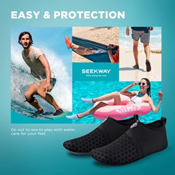 SEEKWAY Quick-Dry Aqua Socks for Beach and Yoga