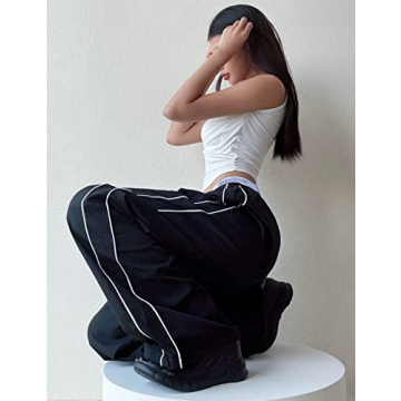 Springrain Women's Stylish Wide Leg Jogger Pants with Pockets