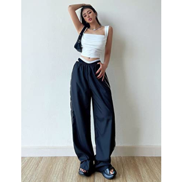 Springrain Women's Stylish Wide Leg Jogger Pants with Pockets