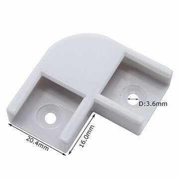 Litever 90 Degrees Corner Connectors, ONLY Slim Aluminum LED Channel (ASIN:B01IY1KZZG),Corner Connection/Joint with Extension Connectors for Slim Aluminum Channels LL-015-90F
