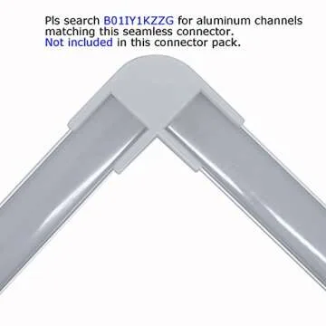 Litever 90 Degrees Corner Connectors, ONLY Slim Aluminum LED Channel (ASIN:B01IY1KZZG),Corner Connection/Joint with Extension Connectors for Slim Aluminum Channels LL-015-90F