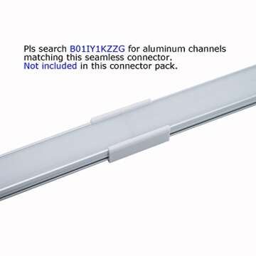 Litever 90 Degrees Corner Connectors, ONLY Slim Aluminum LED Channel (ASIN:B01IY1KZZG),Corner Connection/Joint with Extension Connectors for Slim Aluminum Channels LL-015-90F