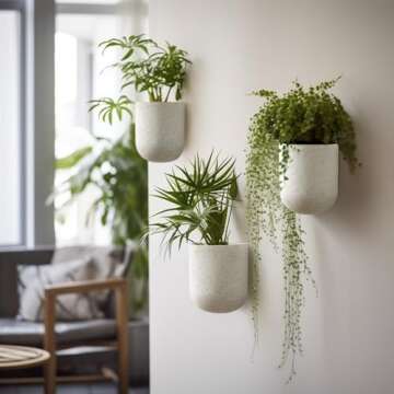 LA JOLIE MUSE Wall Hanging Planters for Indoor Plants，Hanging Flower Pots for Air Plants Succulent...