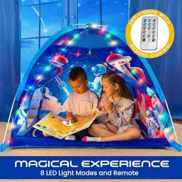 W&O Rocket Tent with LED Lights & Space Sounds for Kids