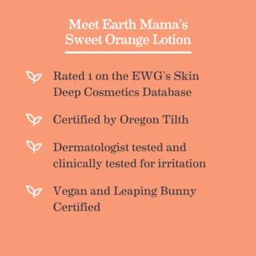 Earth Mama Sweet Orange Baby Lotion Moisturizing for Kids