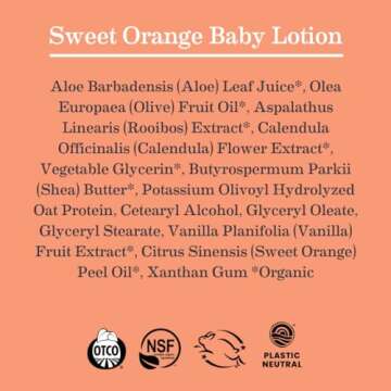 Earth Mama Sweet Orange Baby Lotion Moisturizing for Kids
