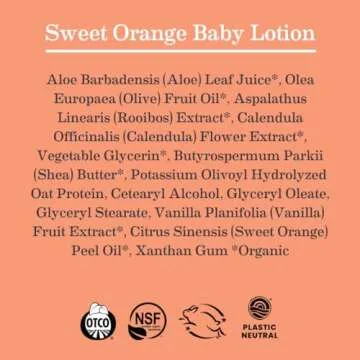 Earth Mama Sweet Orange Baby Lotion Moisturizing for Kids