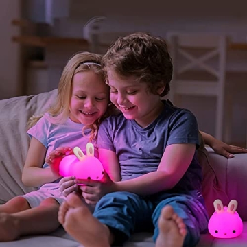 Kawaii Bunny Night Light for Kids - 16 Color Lamps