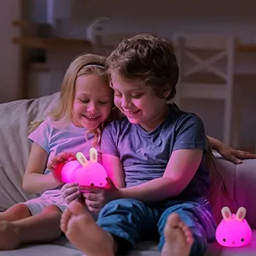 Kawaii Bunny Night Light for Kids - 16 Color Lamps