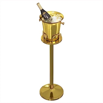 Elegant 5L Gold Champagne Bucket with Sturdy Stand