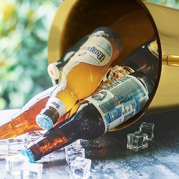 Elegant 5L Gold Champagne Bucket with Sturdy Stand