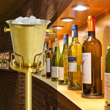 Elegant 5L Gold Champagne Bucket with Sturdy Stand