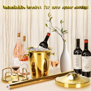Elegant 5L Gold Champagne Bucket with Sturdy Stand