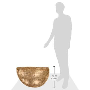 Kempf Half Round Dragon Coir Entrance Mat, Twisted Fiber Doormat, All Natural, Effective at Scraping...