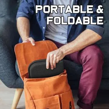 WISIMMALL Gel Seat Cushion Portable Travel Cushions, 16.5" x 12" Large Size Super Thick Foldable Cha...