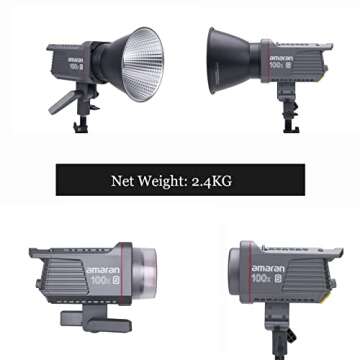 Aputure Amaran 100x S with Aputure Light Dome II Softbox Kit, 100W 2700K-6500K Bowens Mount Led Video Continuous Light