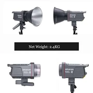 Aputure Amaran 100x S with Aputure Light Dome II Softbox Kit, 100W 2700K-6500K Bowens Mount Led Video Continuous Light