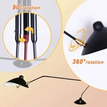 Mid-Century Modern Chandelier with Adjustable Arms