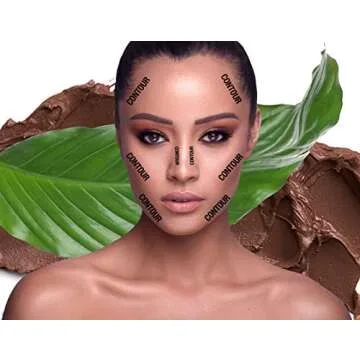 Palladio Contouring Makeup Stick BUILD + BLEND Contour Stick Makeup, Face Makeup for Perfect Sculpting Look, 0.23 Ounce (Amber Rose)