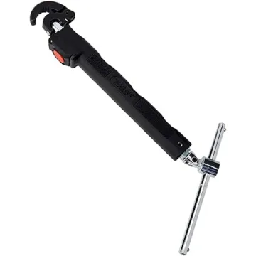 RIDGID Adjustable Basin Wrench with LED Light for Plumbing