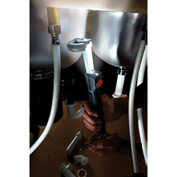 RIDGID Adjustable Basin Wrench with LED Light for Plumbing