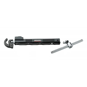 RIDGID Adjustable Basin Wrench with LED Light for Plumbing