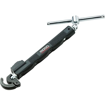 RIDGID Adjustable Basin Wrench with LED Light for Plumbing