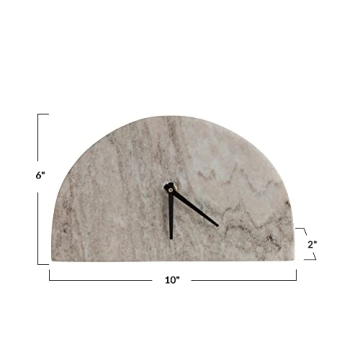 Bloomingville Elegant Marble Mantel Clock for All Decor Styles