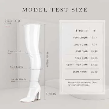 Chic WSKEISP White Thigh High Boots for Effortless Glamour