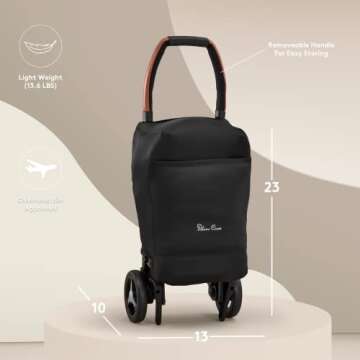 Silver Cross Jet Series - Full Size TSA Approved Infant & Toddler Stroller - Lightweight, Compact & Easy to Fold, with All-Terrain Wheels and One-Handed Recline (Black, Jet-3)