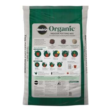 Miracle-Gro Organic Indoor Potting Mix, Protects Against Over and Under Watering, for Indoor Contain...