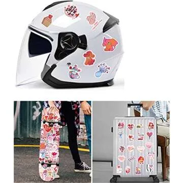 50pcs Valentine Stickers, Love Stickers Vinyl Waterproof for Laptop Water Bottles Scrapbook Skateboard Guitar Heart Romantic Stickers Valentine's Day Stickers for Teens and Adults (Valentine's Day)
