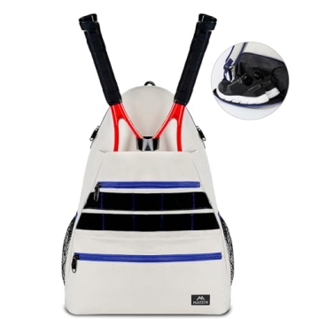 MATEIN Tennis Racket Bag, Large Water Resistant Tennis Backpack for Women & Men with Ventilated Shoe...