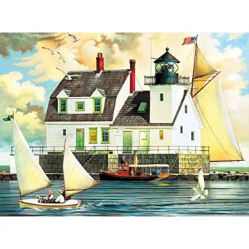 Buffalo Games - Charles Wysocki - Rockland Breakwater Light - 1000 Piece Jigsaw Puzzle