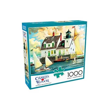 Buffalo Games - Charles Wysocki - Rockland Breakwater Light - 1000 Piece Jigsaw Puzzle