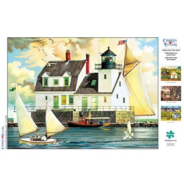 Buffalo Games - Charles Wysocki - Rockland Breakwater Light - 1000 Piece Jigsaw Puzzle