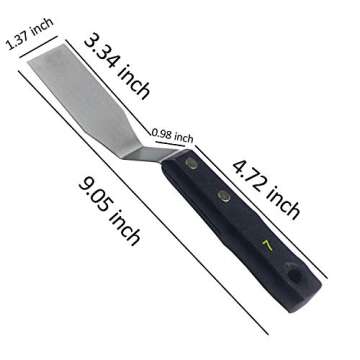 Large Painting Knife 5pcs by AebDerp Acrylic Paint Knife with Stainless Steel Palette Knives for Artist Painting Supply