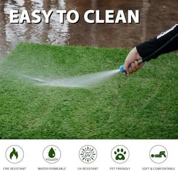 VICTORY RELAX Artificial Grass Turf Tiles Interlocking Set 10 Pieces, Fake Grass Tiles Self-draining for Pet Indoor/Outdoor Flooring Decor,11.8x11.8 inches