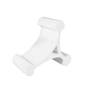 Mica Design Company Skalene Phone Stand - 100% Silicone Rubber, Adjustable Phone Holder, Prop, Rest - Desk, Office, Home, Kitchen Accessory (Arctic White)