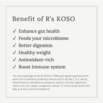 R's KOSO 5-Day Cleanse Japanese Enzyme Drink Rich in Probiotics and Prebiotic, Made from 100+ Vegetables ＆ Fruits - Natural Support for Better Digestion & Gut Health + Detox + Cleanse - 16oz × 2