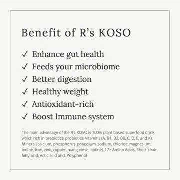 R's KOSO 5-Day Cleanse Japanese Enzyme Drink Rich in Probiotics and Prebiotic, Made from 100+ Vegetables ＆ Fruits - Natural Support for Better Digestion & Gut Health + Detox + Cleanse - 16oz × 2