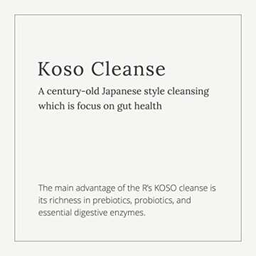 R's KOSO 5-Day Cleanse Japanese Enzyme Drink Rich in Probiotics and Prebiotic, Made from 100+ Vegetables ＆ Fruits - Natural Support for Better Digestion & Gut Health + Detox + Cleanse - 16oz × 2