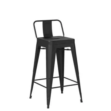 Stylish Tongli Metal Bar Stools Set of 4 for Indoor Use