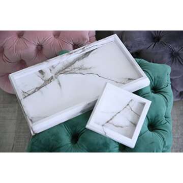 Stylish Roomfitters Marble Tray Set for Home Organization