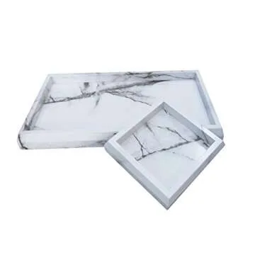 Stylish Roomfitters Marble Tray Set for Home Organization