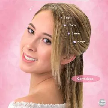 blinger Diamond Collection Starter Kit - Wishes | 75 Rhinestones | Hair Styling Tool | Hair-Safe – Bling in Brush Out