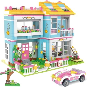 VIOSEBN Friends House Building Kit, STEM Family Girls Friends House Building Blocks Sets, Creative R...