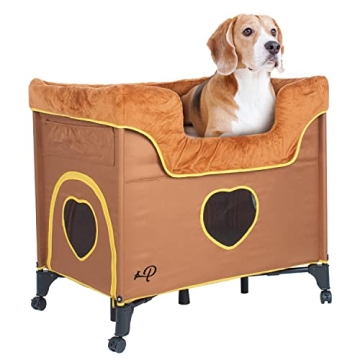 Petique Bedside Lounge Pet Bed for Medium Pets - Stylish & Comforting